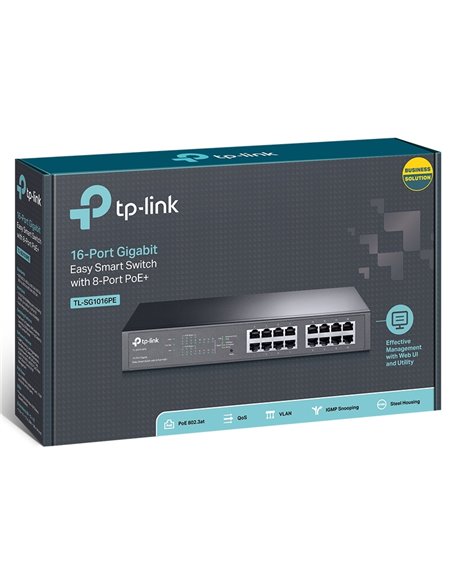 PoE коммутатор TP-LINK TL-SG1016PE, 8x IEEE 802.3af/at