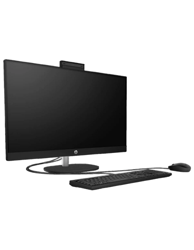 Computer All-in-One HP 27-cr1060ci , 27", Intel Core Ultra 5 125U, 16GB/512GB, FreeDOS, Negru
