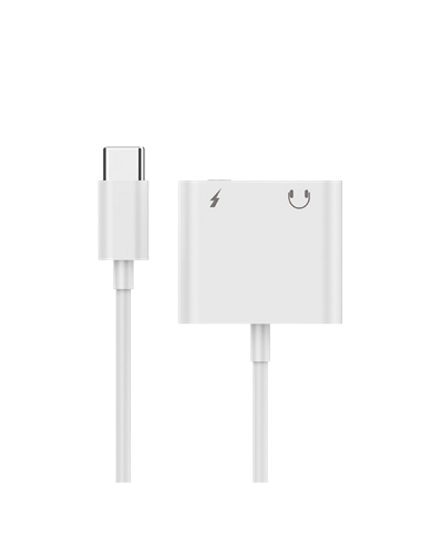 Audio Adaptor Cablexpert A-CM-3.5FP-01, USB Type-C (M) - 3.5mm 4-pin (F), 0,01m, Alb