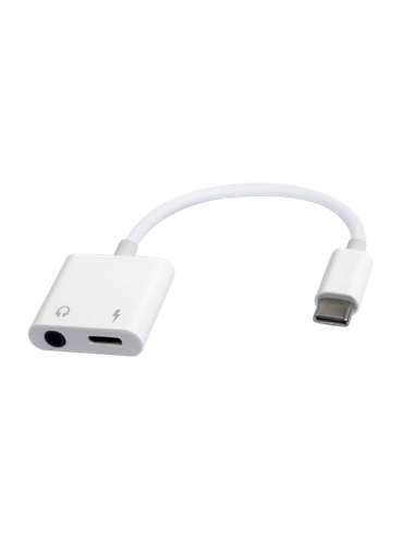 Audio Adaptor Cablexpert A-CM-3.5FP-01, USB Type-C (M) - 3.5mm 4-pin (F), 0,01m, Alb