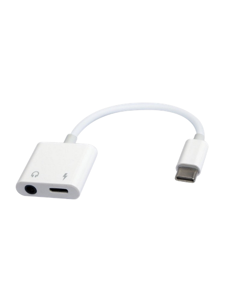 Audio Adaptor Cablexpert A-CM-3.5FP-01, USB Type-C (M) - 3.5mm 4-pin (F), 0,01m, Alb