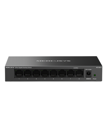 Сетевой коммутатор MERCUSYS MS108GS, 8x 10/100/1000 Мбит/с