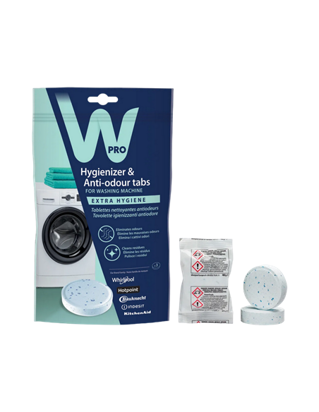 Гигиеническое средство и таблетки для стиральной машины Whirlpool Wpro
