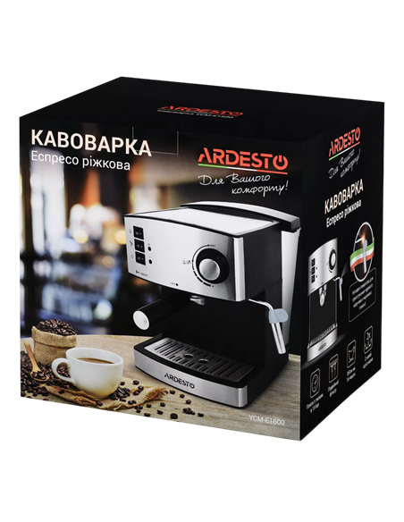 Cafetiera manuala Ardesto YCM-E1600, 850W, Oțel inoxidabil