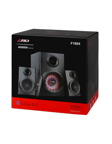 Sistem audio 2.1 CH F&D F190X, Negru