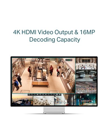 Înregistrator video TP-LINK VIGI NVR1004H-4P, Negru