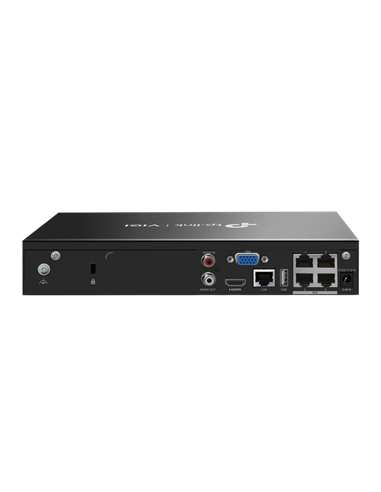 Видеорегистратор TP-LINK VIGI NVR1004H-4P, Чёрный