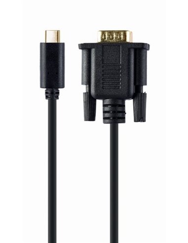Cablu Video Cablexpert A-CM-VGAM-01, USB Type-C (M) - VGA (M), 0.15 m, Negru