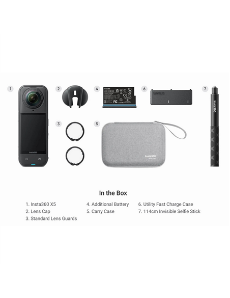 Экшн-камера Insta360 X5 Essentials Bundle, Черный Экшн-камера Insta360 X5 Essentials Bundle, Черный