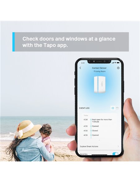 Senzor de contact inteligent TP-LINK Tapo T110, Alb