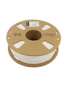 Filament pentru imprimantă 3D Gembird 3DP-PLA-01-MTW, PLA, Alb Mată, 1.75 mm, 1kg