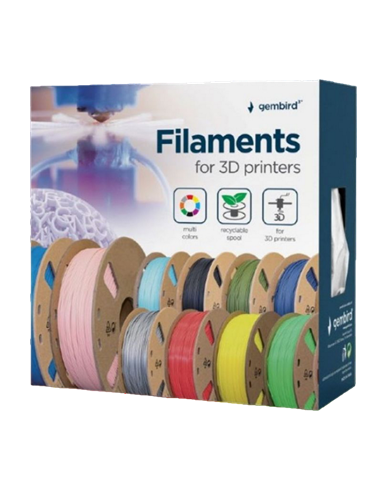 Filament pentru imprimantă 3D Gembird 3DP-PLA-01-MTW, PLA, Alb Mată, 1.75 mm, 1kg