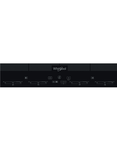 Plită cu inducție Whirlpool SMO 658C/BT/IXL, Negru