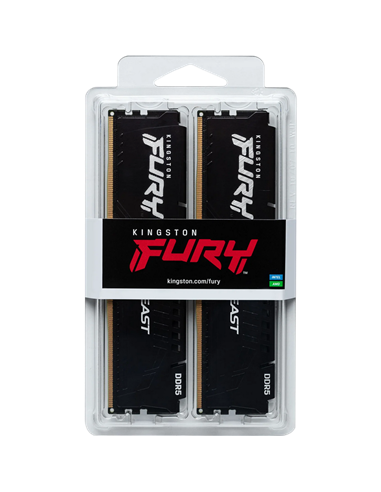 Оперативная память Kingston FURY Beast, DDR5 SDRAM, 6000 МГц, 16Гб, KF560C30BBEK2-16