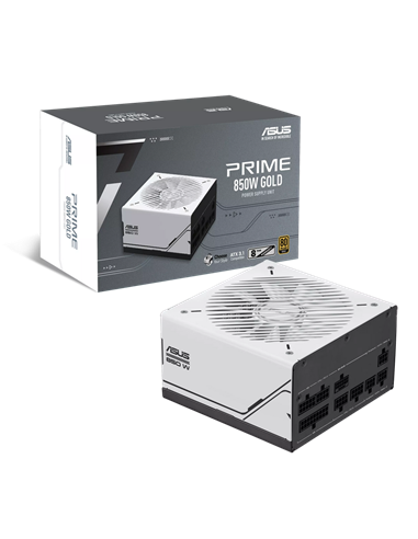 Блок питания для компьютеров ASUS PRIME-AP-850G-WHITE-GOLD, 850Вт, ATX, Полностью модульный