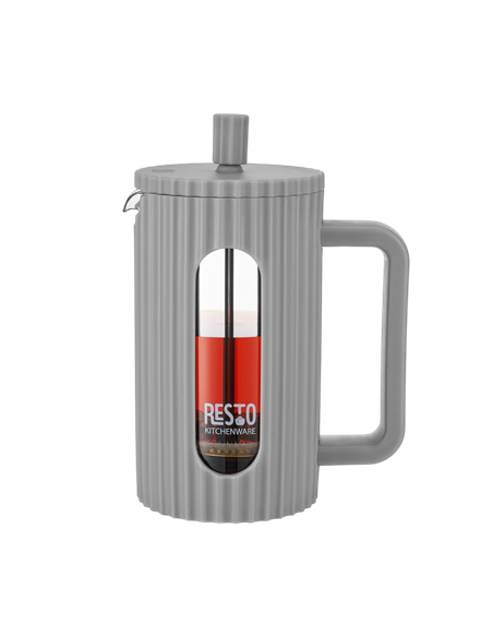 Cafetiera French Press RESTO 90532, 0,6L, Gri deschis