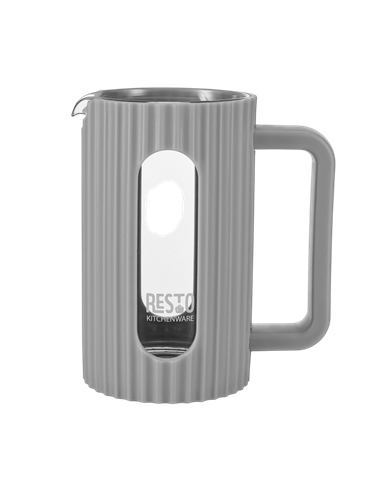 Cafetiera French Press RESTO 90532, 0,6L, Gri deschis