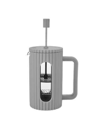 Cafetiera French Press RESTO 90532, 0,6L, Gri deschis