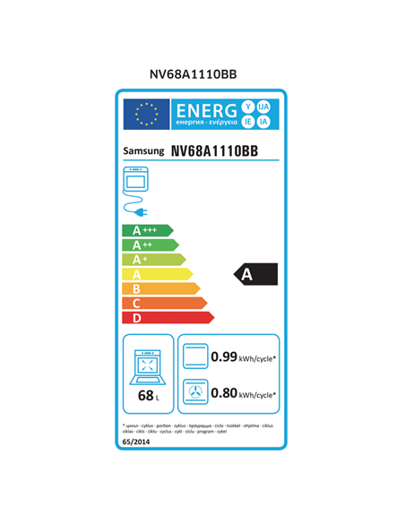 Cuptor Electric Samsung NV68A1110BB/WT, Negru