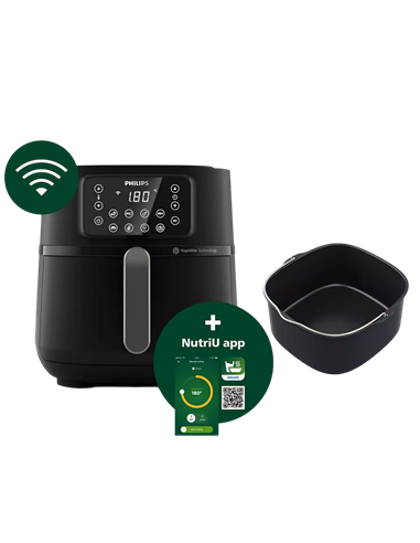 Friteuză cu aer cald Philips HD9285/93, Negru