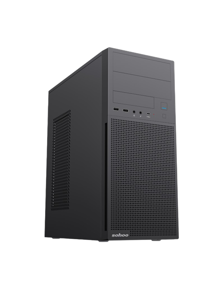 Carcasă PC Sohoo 2816BK, Midi-Tower, ATX, Negru