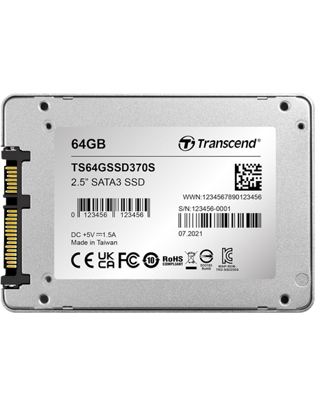 Unitate SSD Transcend SSD370S, 64GB, TS64GSSD370S