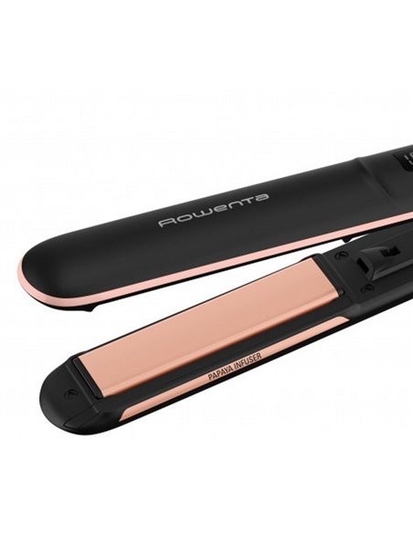 Placă de îndreptat părul Rowenta Express Shine Papaya SF4620F0, Negru