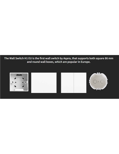 Întrerupător inteligent AQARA Smart Wall Switch H1, Alb