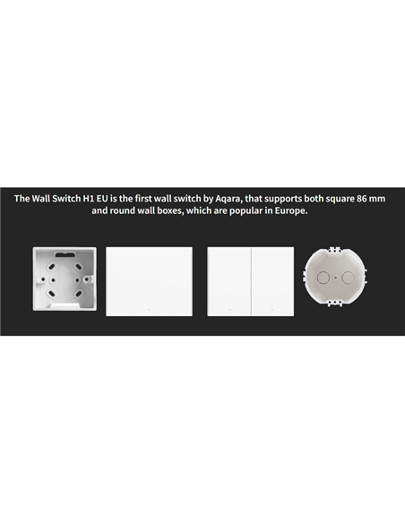 Întrerupător inteligent AQARA Smart Wall Switch H1, Alb