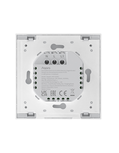 Întrerupător inteligent AQARA Smart Wall Switch H1, Alb