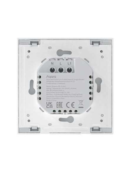 Întrerupător inteligent AQARA Smart Wall Switch H1, Alb