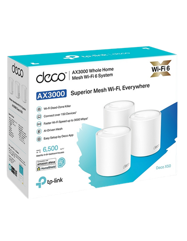 Sistem Wi-Fi Mesh TP-LINK Deco X50 (3-pack), Alb