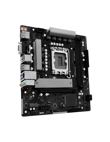Материнская плата ASRock H810M-X, LGA1851, Intel H810, Micro-ATX