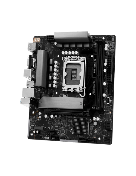Материнская плата ASRock H810M-X, LGA1851, Intel H810, Micro-ATX