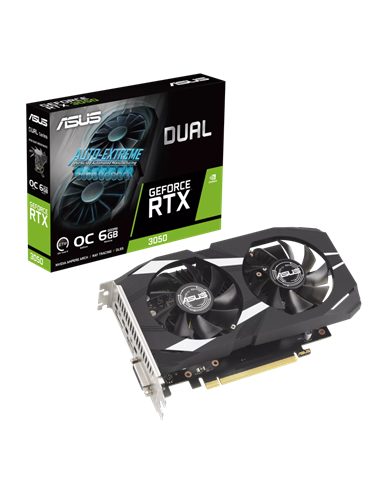 Видеокарта ASUS DUAL-RTX3050-O6G, 6GB GDDR6 96бит