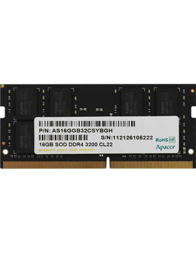 Memorie RAM Apacer AS16GGB32CSYBGH, DDR4 SDRAM, 3200 MHz, 16GB