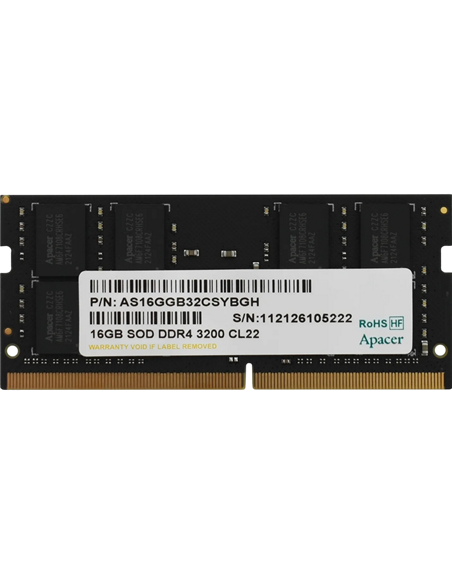 Memorie RAM Apacer AS16GGB32CSYBGH, DDR4 SDRAM, 3200 MHz, 16GB Memorie RAM Apacer AS16GGB32CSYBGH, DDR4 SDRAM, 3200 MHz, 16GB