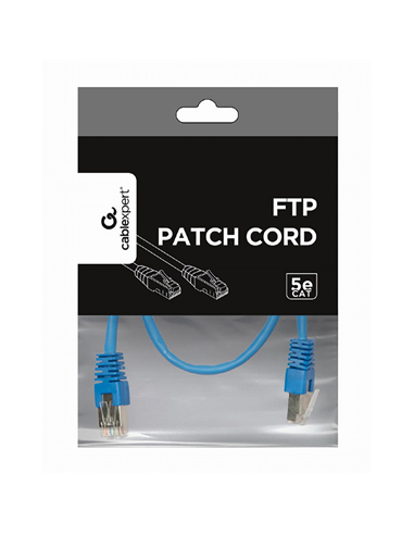 Patch cord Cablexpert PP22-0.5M/B, Cat5e FTP, 0,5m, Albastru