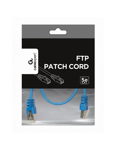 Patch cord Cablexpert PP22-0.5M/B, Cat5e FTP, 0,5m, Albastru