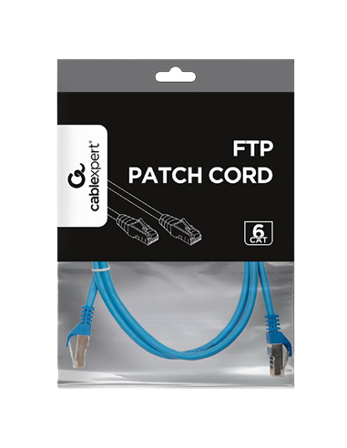 Patch cord Cablexpert PP6-1M/B, Cat6 FTP , 1m, Albastru