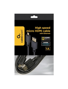 Cablu Video Cablexpert CC-HDMID-6, HDMI (M) - micro-HDMI (M), 1.8 m, Negru 2