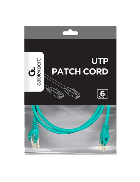 Patch cord Cablexpert PP6U-1M/G, Cat6 UTP, 1m, Verde