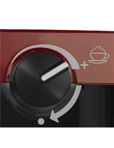 Cafetiera manuala Breville Prima Latte VCF046X-DIM, 1050W, Roșu
