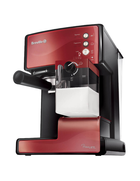 Кофеварка рожковая Breville Prima Latte VCF046X-DIM, 1050Вт, Красный
