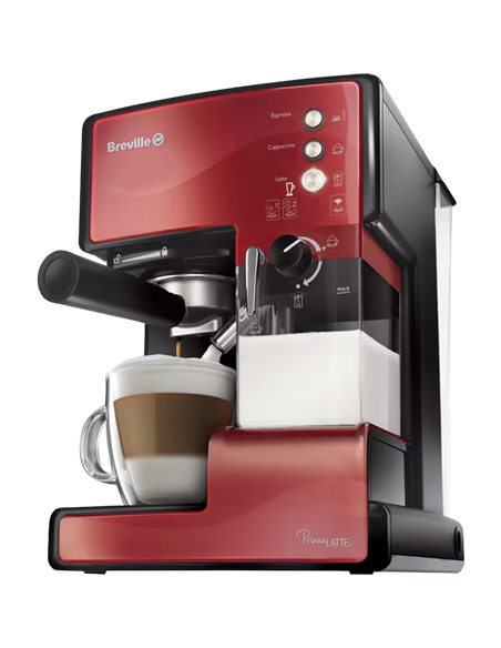 Cafetiera manuala Breville Prima Latte VCF046X-DIM, 1050W, Roșu