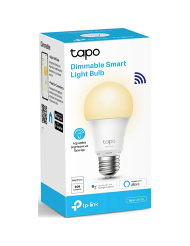 Умная лампочка TP-LINK Tapo L510E, A27, Теплый Белый