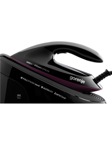 Fier de călcat cu generator de abur Gorenje SGD3000BKV, 3000W, Negru