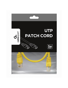 Patch cord Cablexpert PP12-0.5M/Y, CAT5e UTP, 0,5m, Galben 2