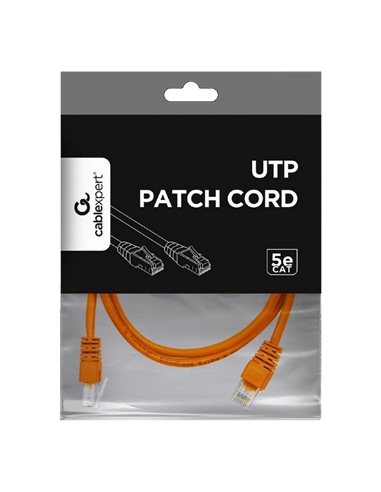 Patch cord Cablexpert PP12-1M/O, CAT5e UTP, 1m, Portocaliu