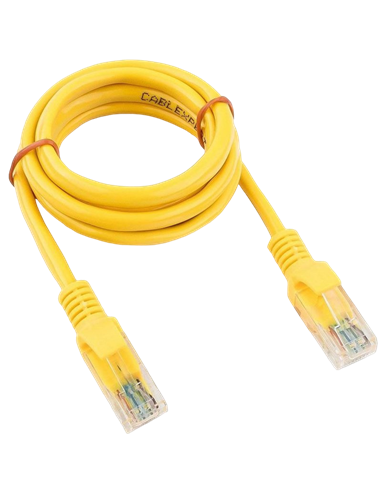 Патч-корд Cablexpert PP12-1M/Y, CAT5e UTP, 1м, Жёлтый